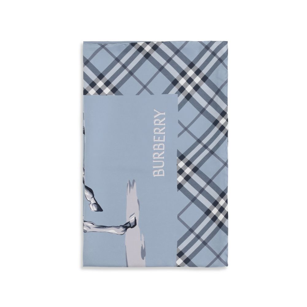 Burberry Blaues Seidenschal