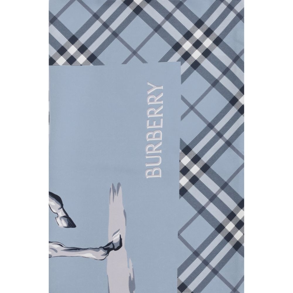 Burberry Blaues Seidenschal