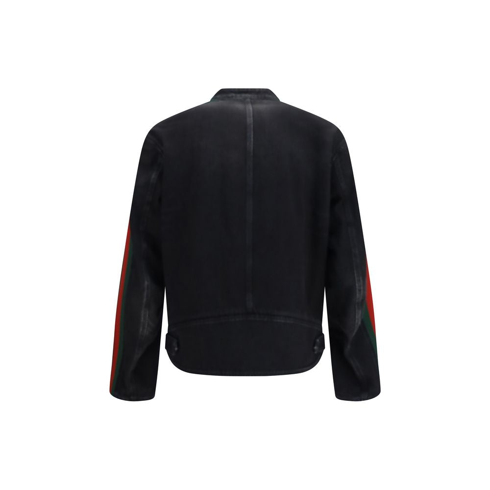 Gucci Schwarze Bikerjacke aus Baumwolle