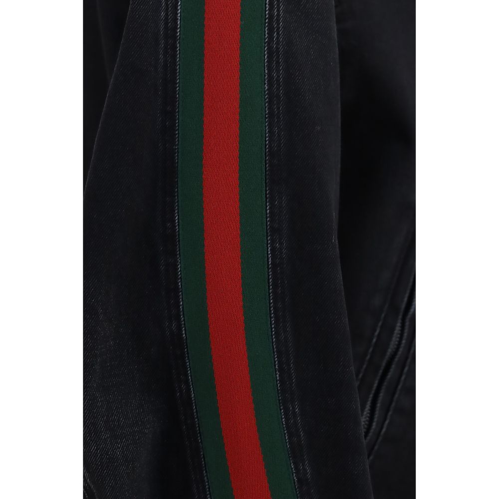 Gucci Schwarze Bikerjacke aus Baumwolle