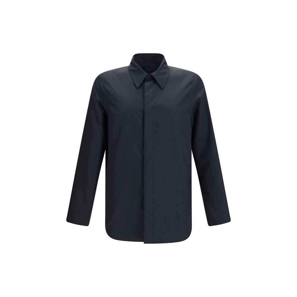 Gucci Schwarze Polyamid-Jacke in voller Länge