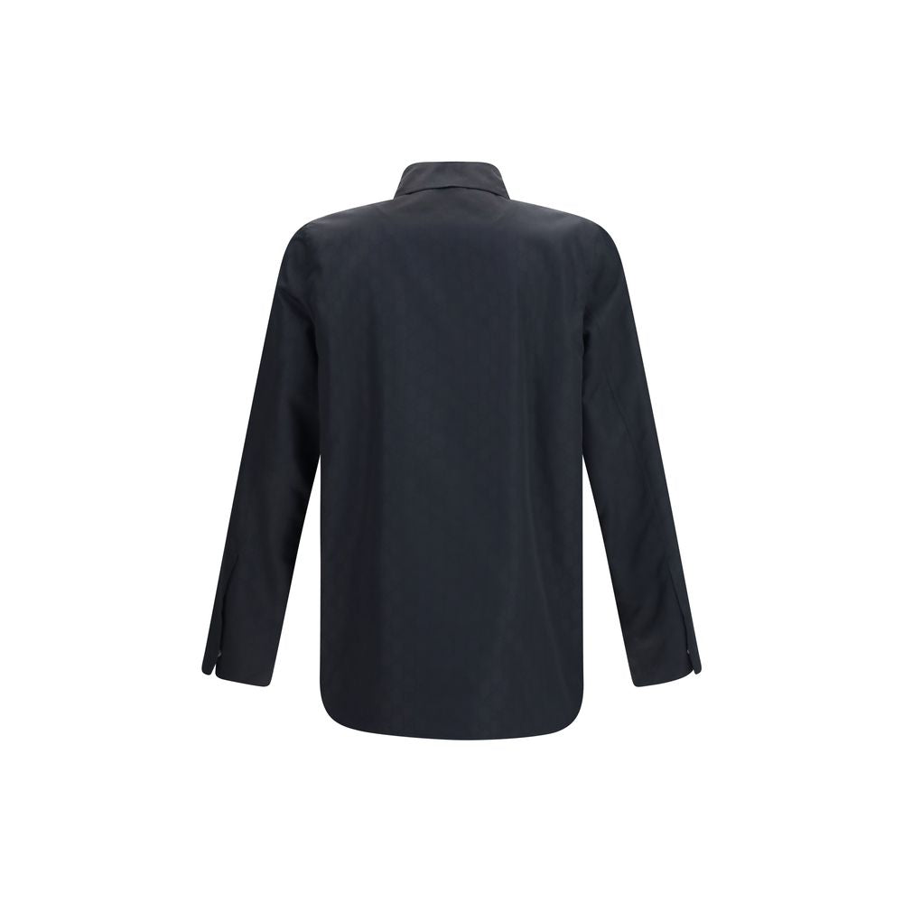 Gucci Schwarze Polyamid-Jacke in voller Länge