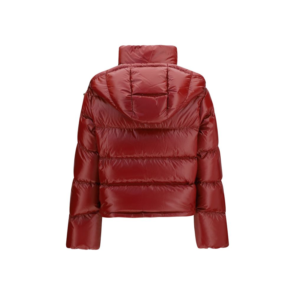 Moncler Mehrfarbige Daunenjacke in voller Länge mit Gänsedaunenfüllung