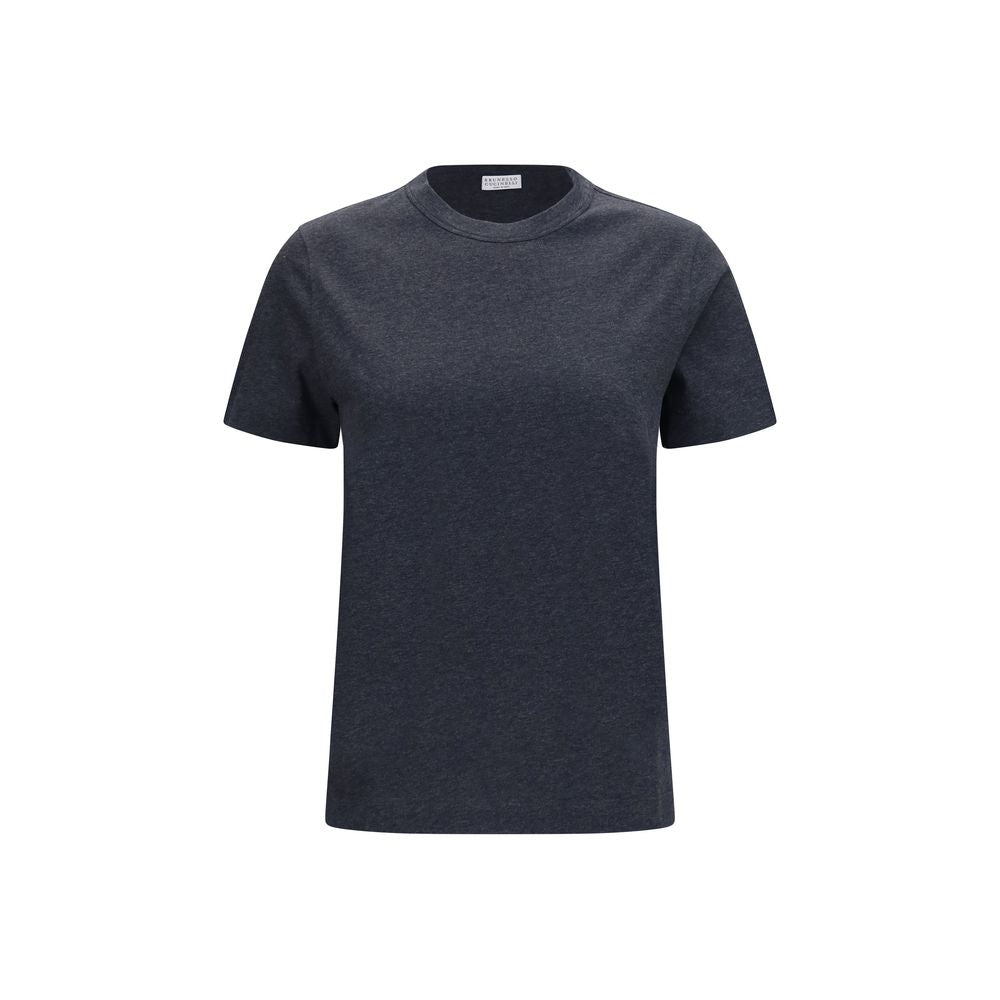 Brunello Cucinelli Graues Baumwoll-T-Shirt