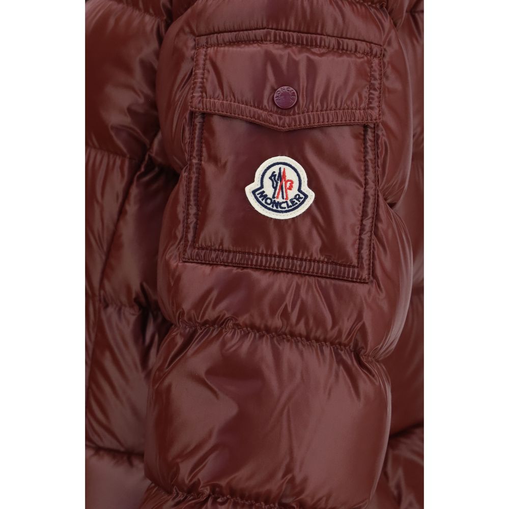 Moncler Mehrfarbige Daunenjacke in voller Länge mit Gänsedaunenfüllung