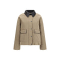 Brunello Cucinelli Beige Baumwoll-Lederjacke