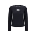 MM6 Schwarzes Woll-Oves Aries Sportswear-Oberteil