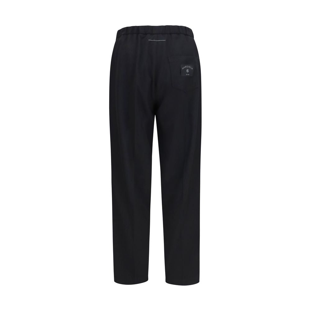 MM6 Schwarze Freizeithose aus Polyester