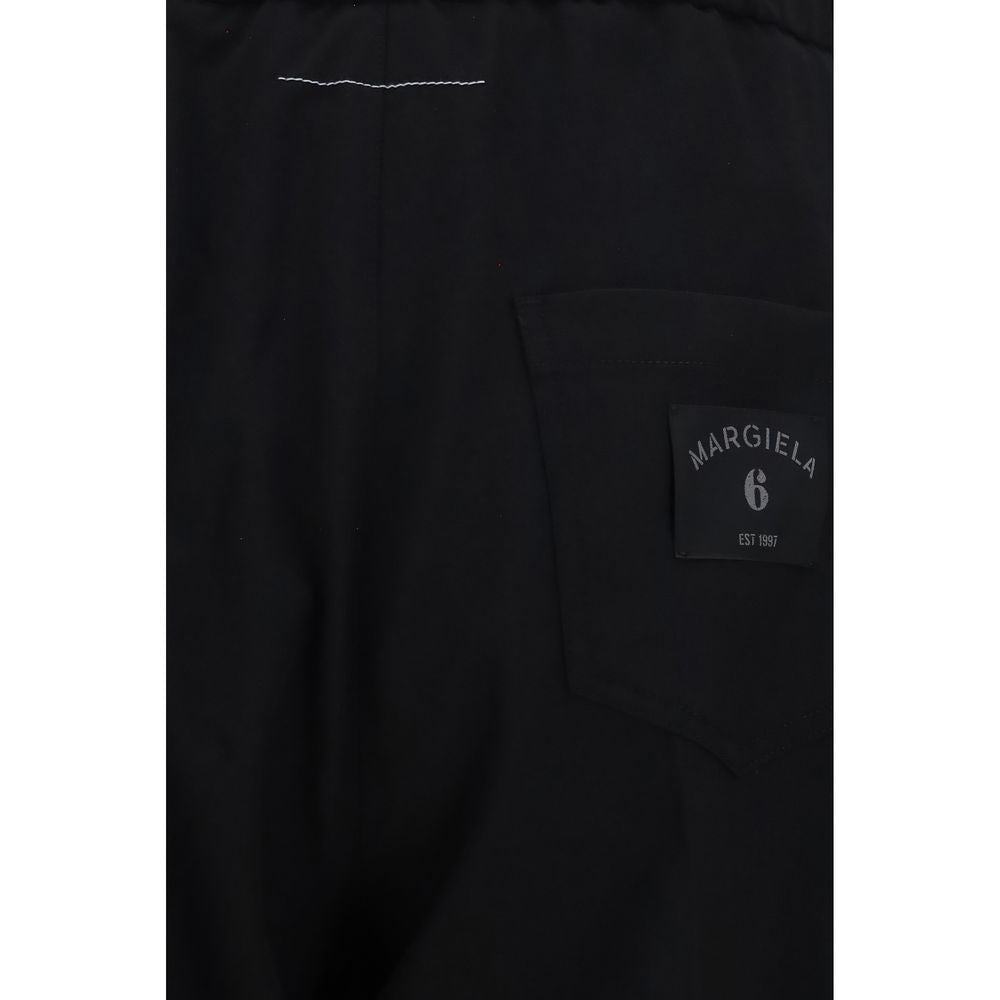 MM6 Schwarze Freizeithose aus Polyester