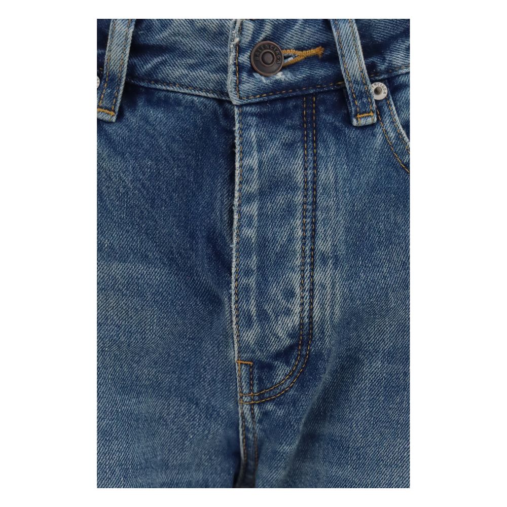 Balenciaga Blaue Jeans aus Baumwolle im geraden Schnitt