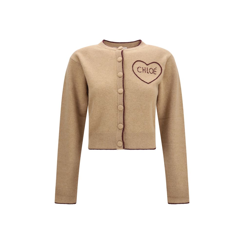 Chloé Beige Woll Cardigan Oves Aries