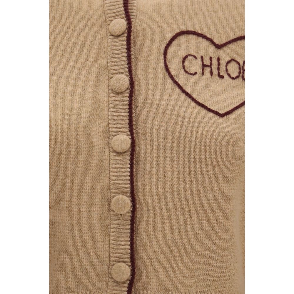 Chloé Beige Woll Cardigan Oves Aries