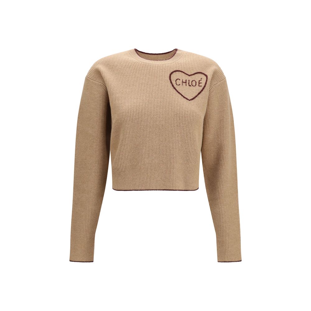 Chloé Beige Wool Oves Aries Sweatshirt