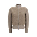 Herno Beige Woll Cardigan Oves Aries