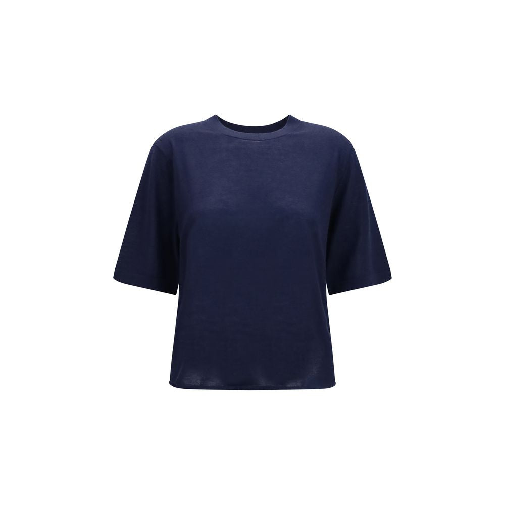 Loulou De Saison Blaues Kaschmir-T-Shirt