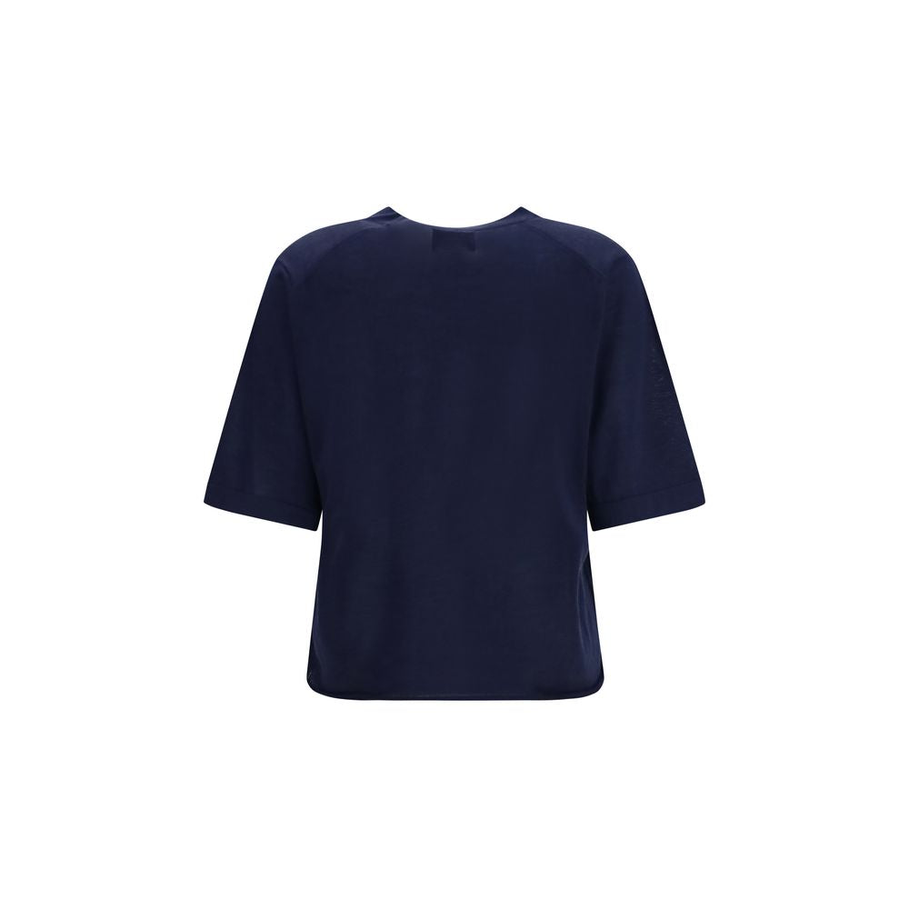 Loulou De Saison Blaues Kaschmir-T-Shirt