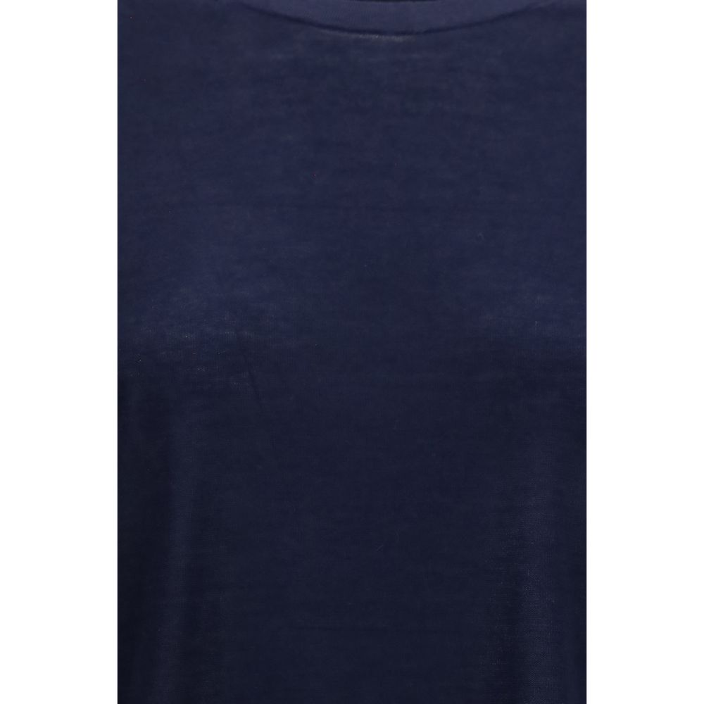 Loulou De Saison Blaues Kaschmir-T-Shirt