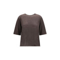 Loulou De Saison Braunes Kaschmir-T-Shirt