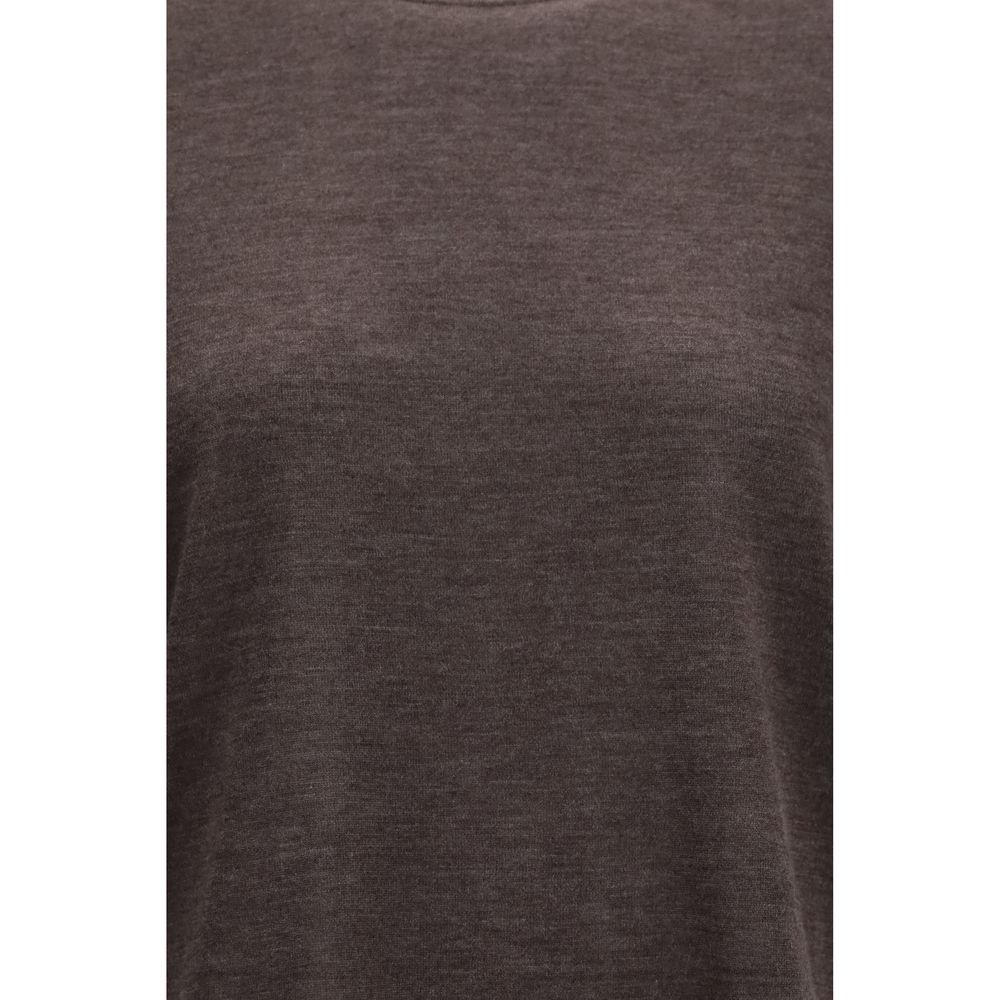 Loulou De Saison Braunes Kaschmir-T-Shirt