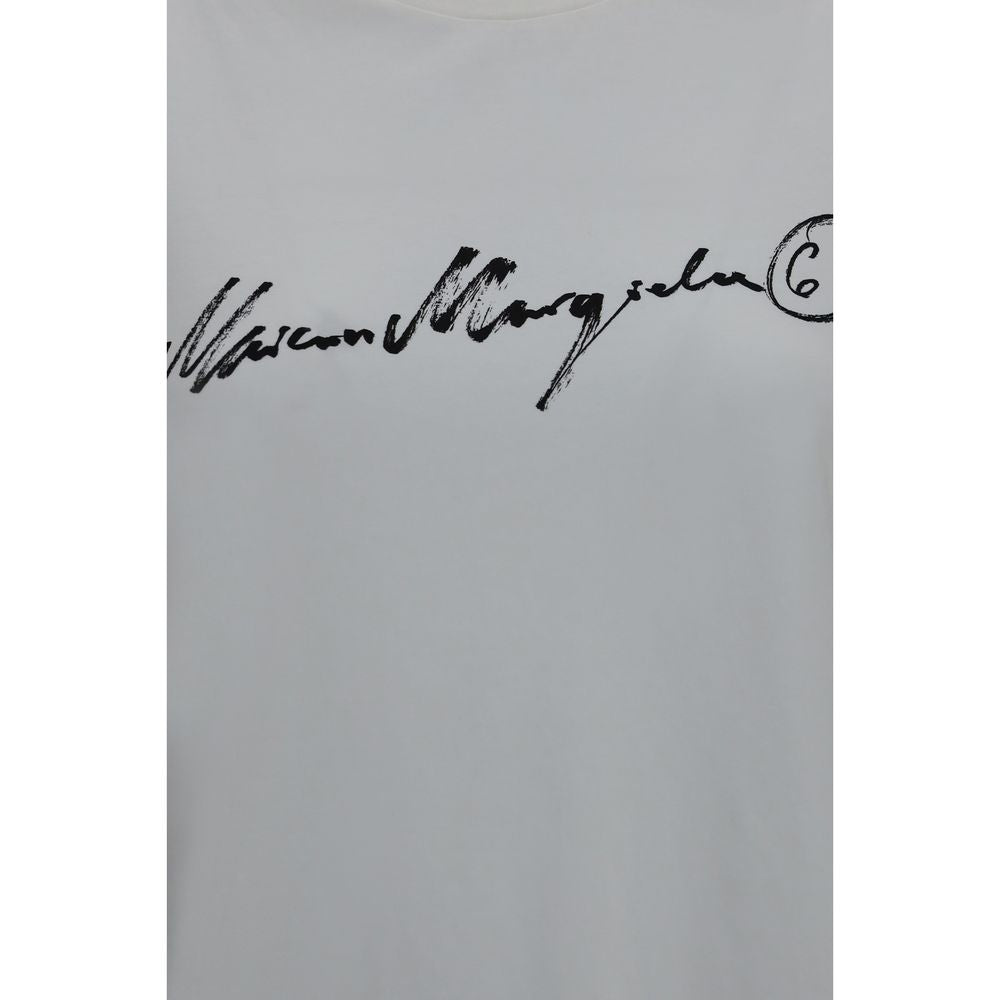 MM6 Weißes Baumwoll-T-Shirt