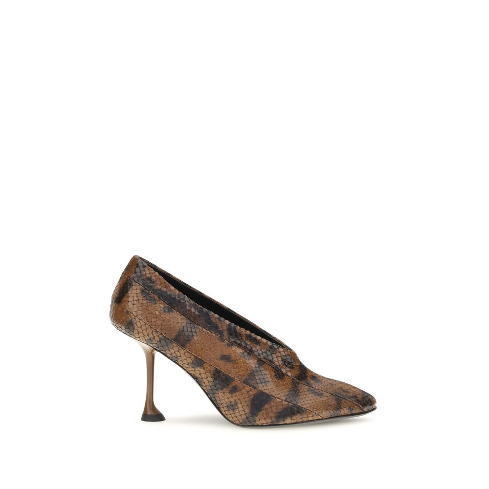 Proenza Schouler Braune Kalbsleder Bos Taurus High Heel Pumps