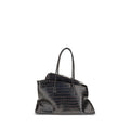 The Attico Schwarze Bos Taurus Kalbsleder Schultertasche