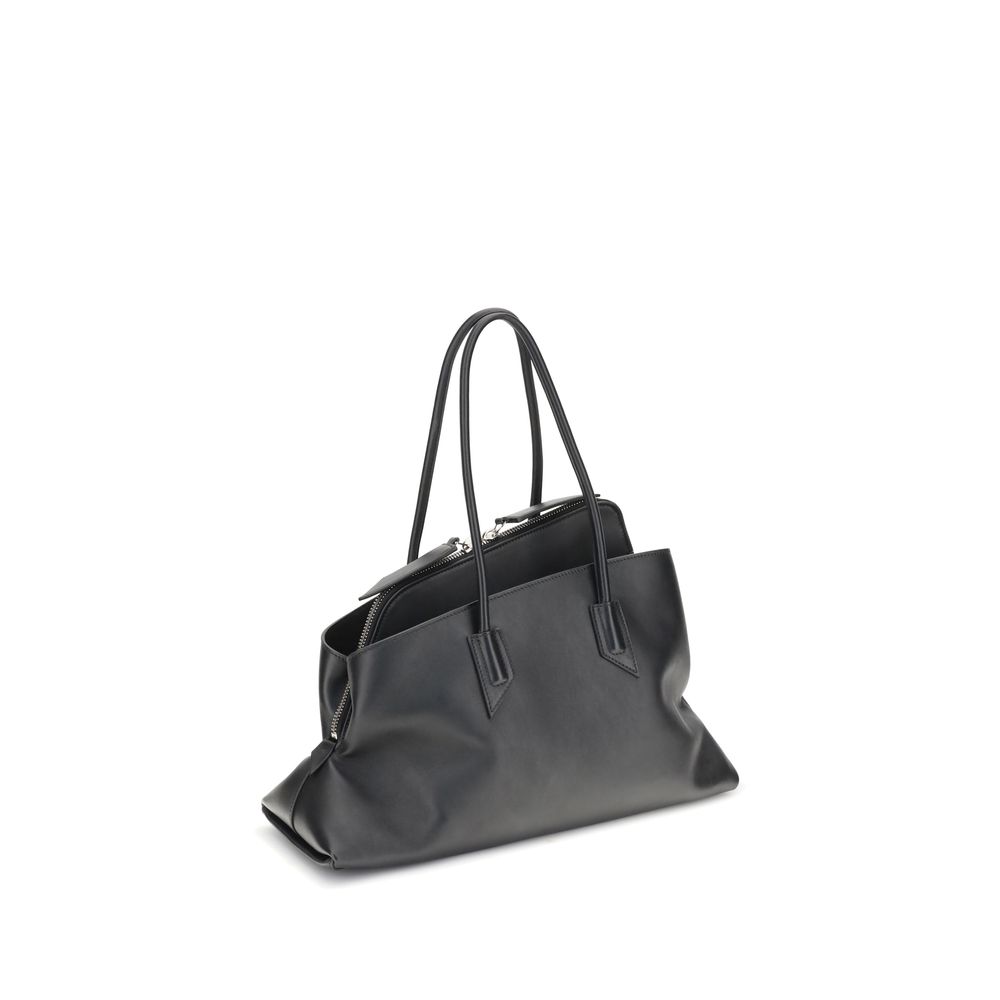 The Attico Schwarze Bos Taurus Kalbsleder Schultertasche