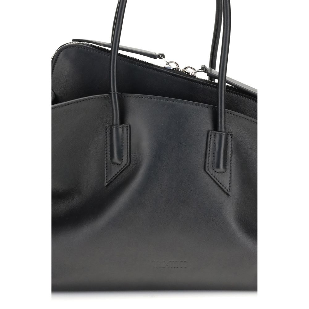 The Attico Schwarze Bos Taurus Kalbsleder Schultertasche