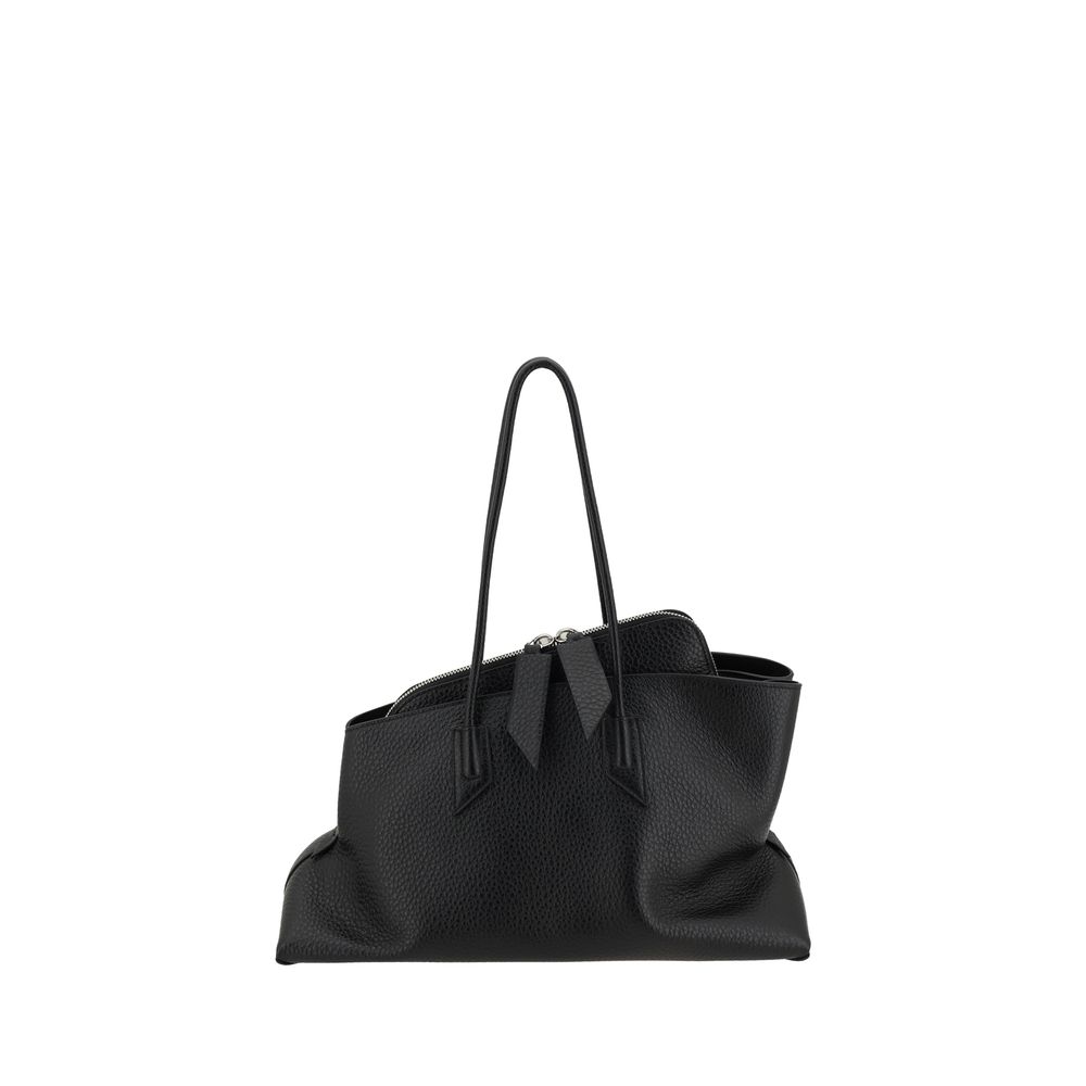 The Attico Schwarze Bos Taurus Kalbsleder Schultertasche