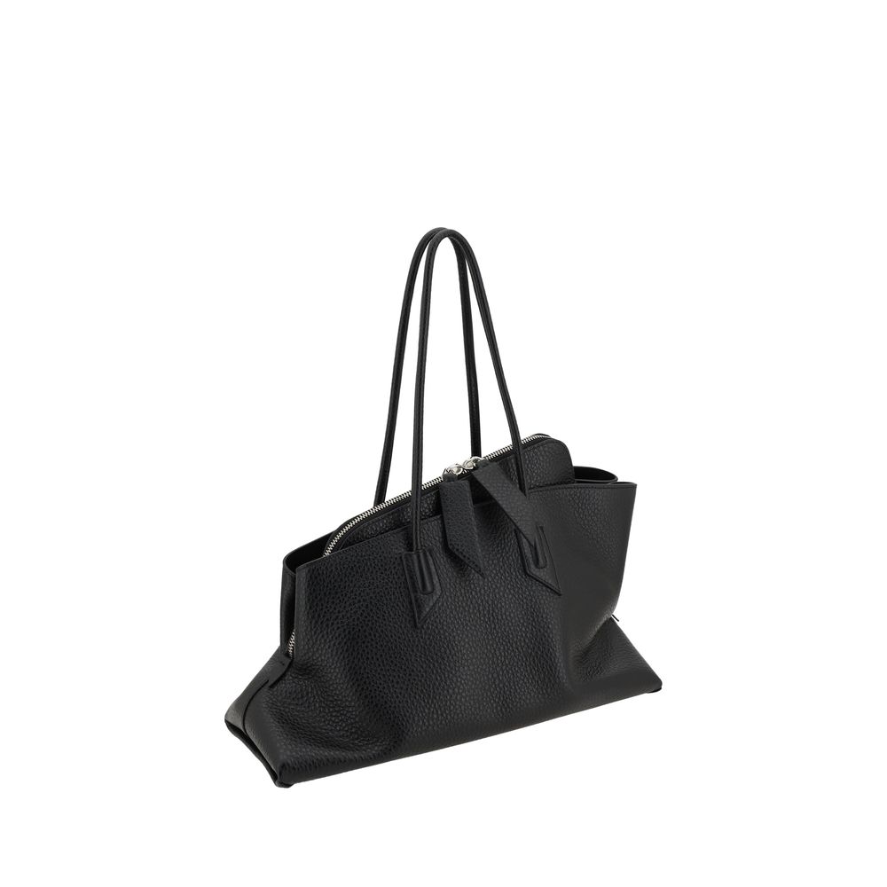 The Attico Schwarze Bos Taurus Kalbsleder Schultertasche