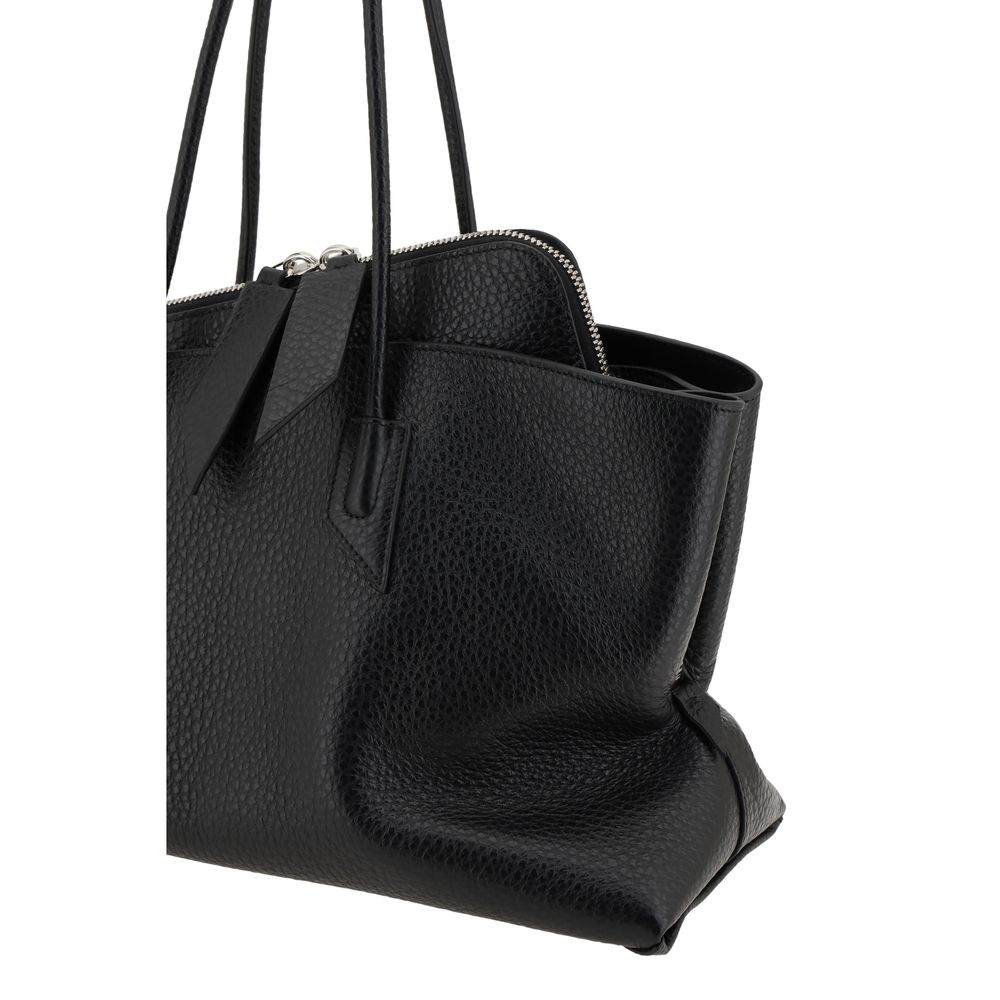 The Attico Schwarze Bos Taurus Kalbsleder Schultertasche