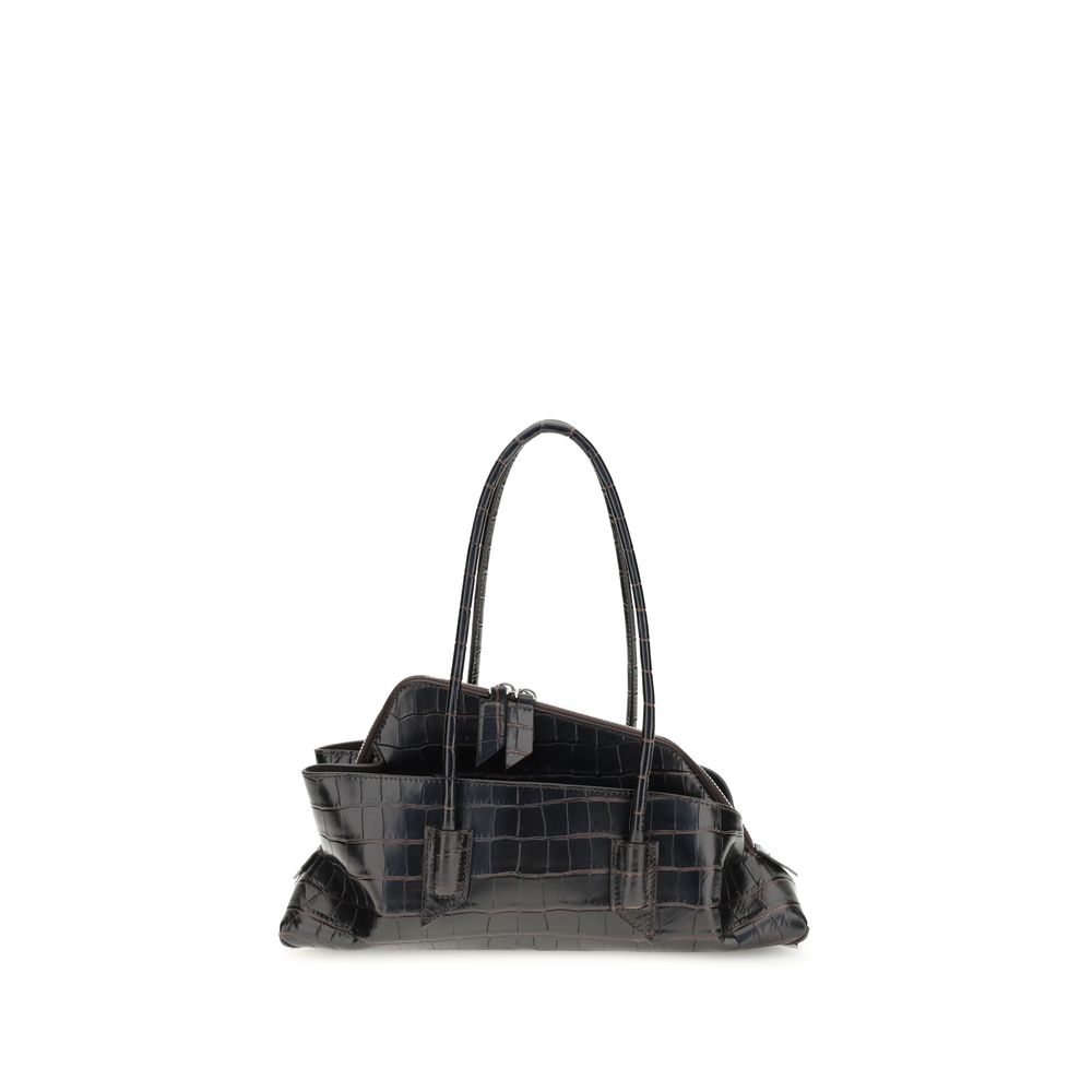 The Attico Schwarze Bos Taurus Kalbsleder Schultertasche