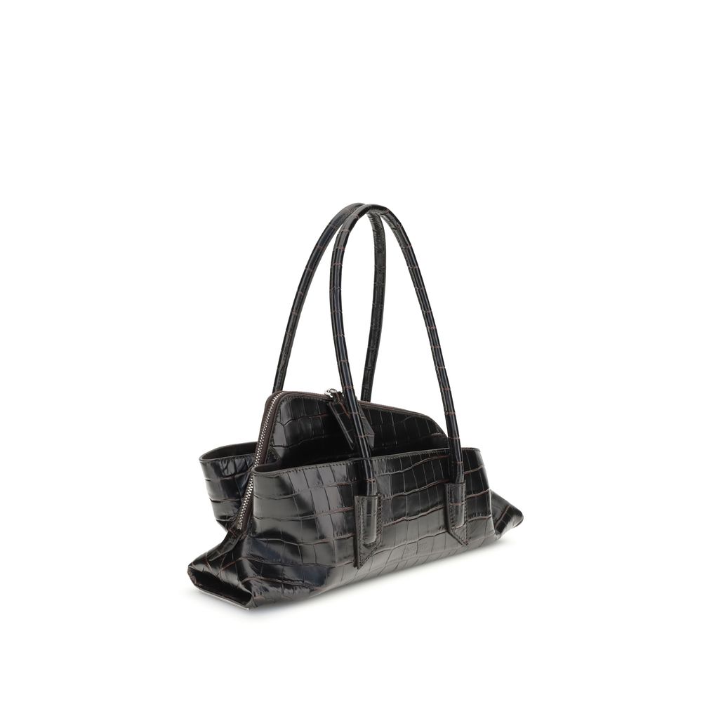 The Attico Schwarze Bos Taurus Kalbsleder Schultertasche
