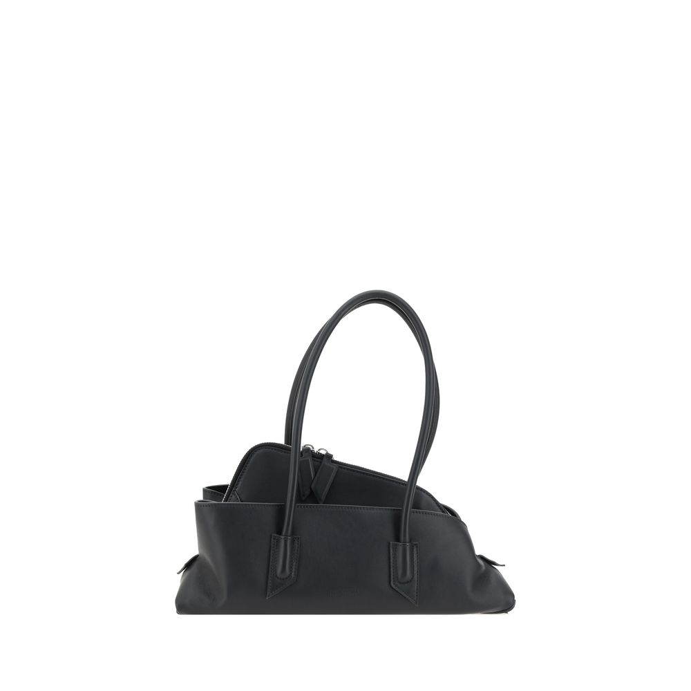 The Attico Schwarze Bos Taurus Kalbsleder Schultertasche