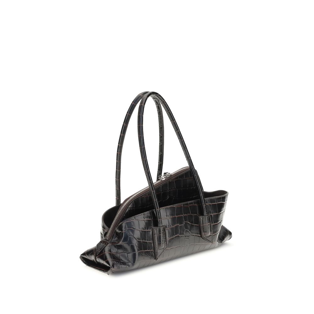 The Attico Schwarze Bos Taurus Kalbsleder Schultertasche