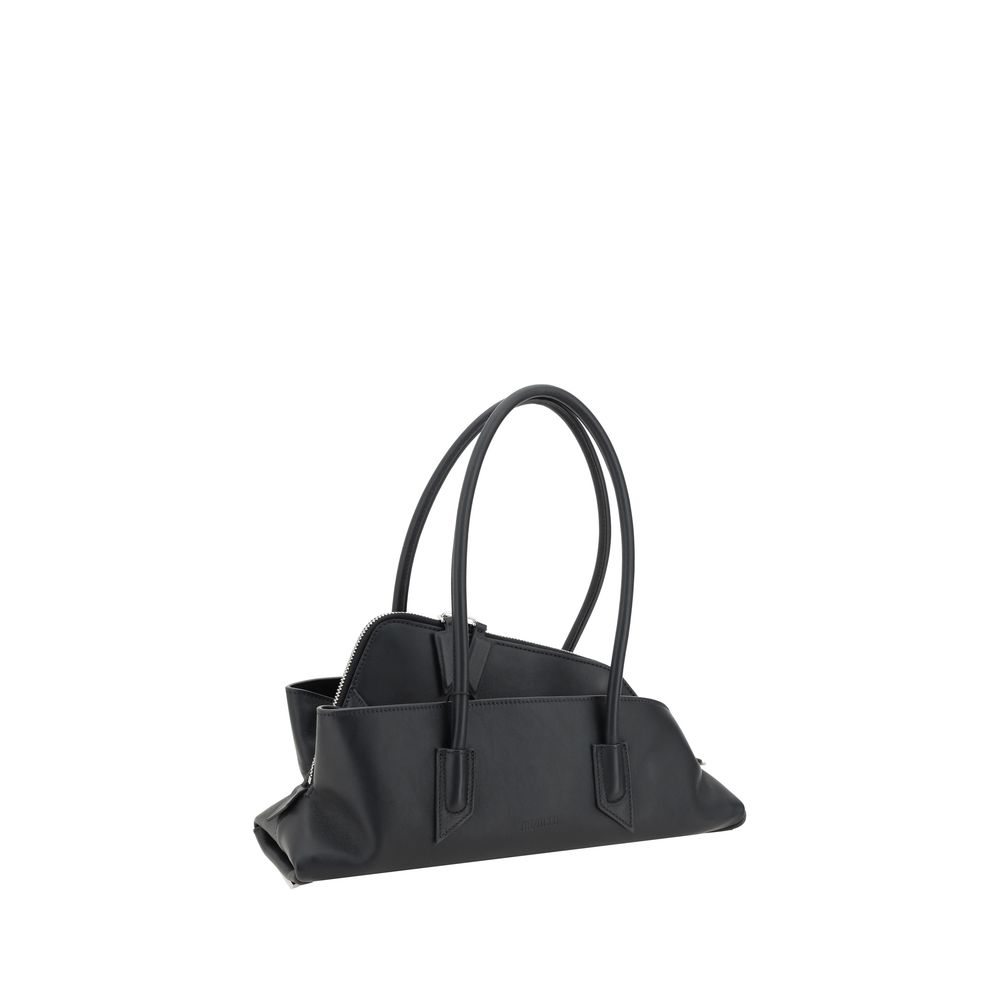 The Attico Schwarze Bos Taurus Kalbsleder Schultertasche