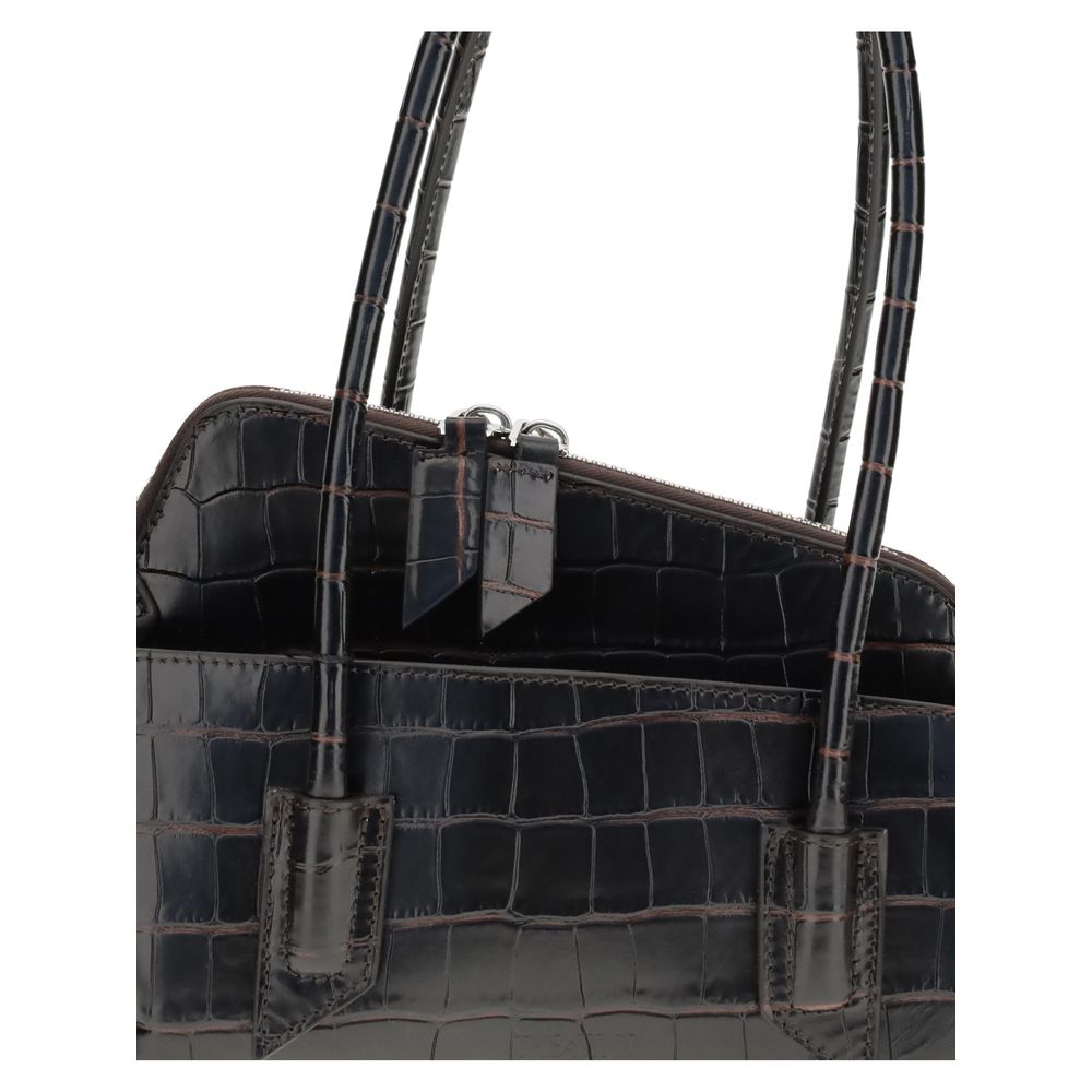The Attico Schwarze Bos Taurus Kalbsleder Schultertasche