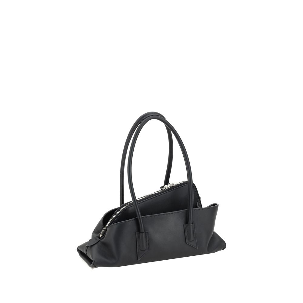 The Attico Schwarze Bos Taurus Kalbsleder Schultertasche