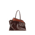 The Attico Schultertasche Bos Taurus aus bordeauxrotem Kalbsleder