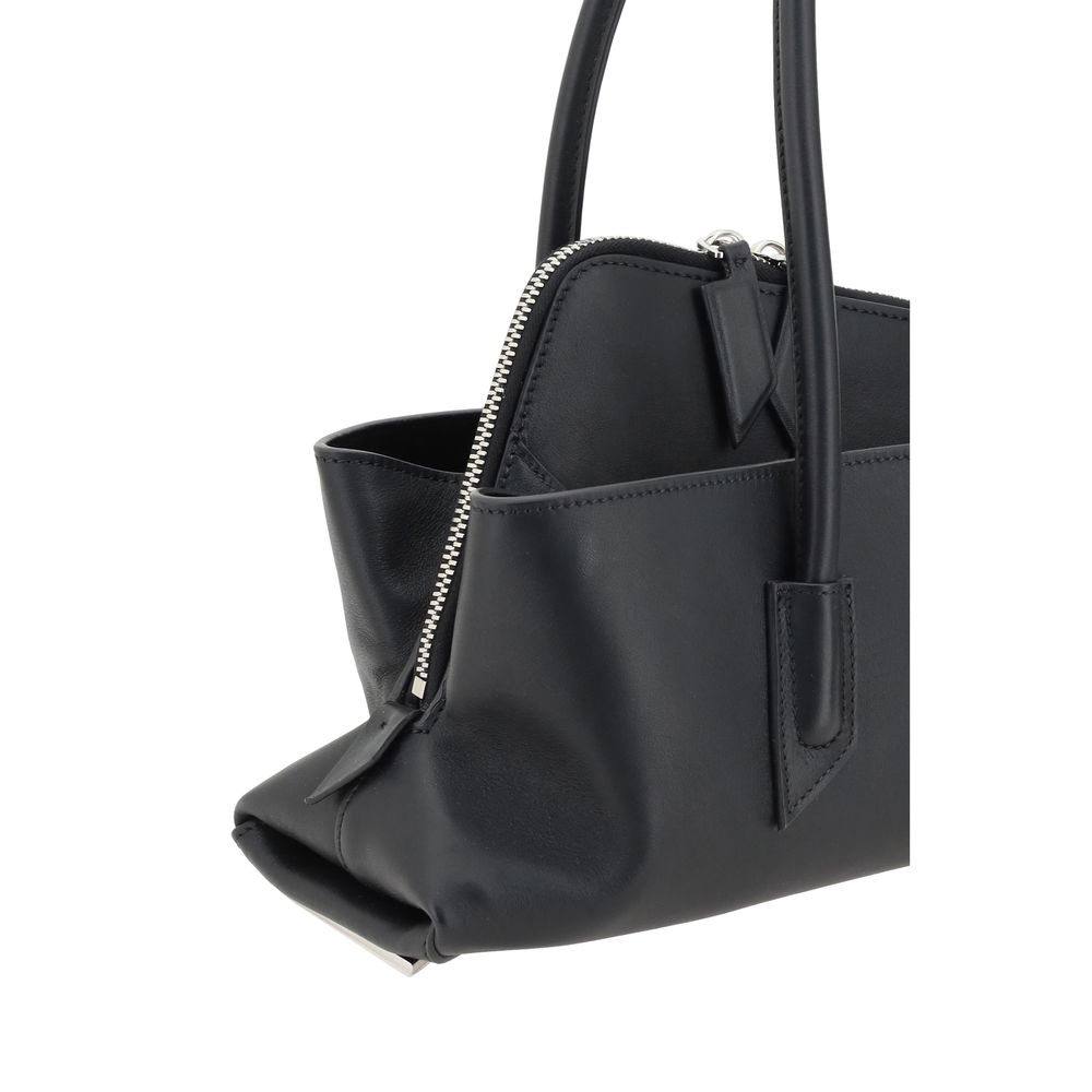 The Attico Schwarze Bos Taurus Kalbsleder Schultertasche