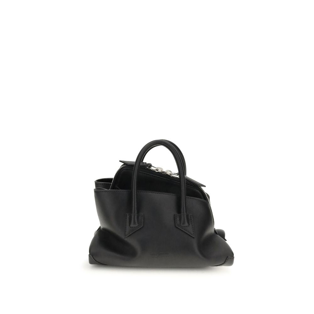 The Attico Schwarze Kalbsleder Bos Taurus Handtasche