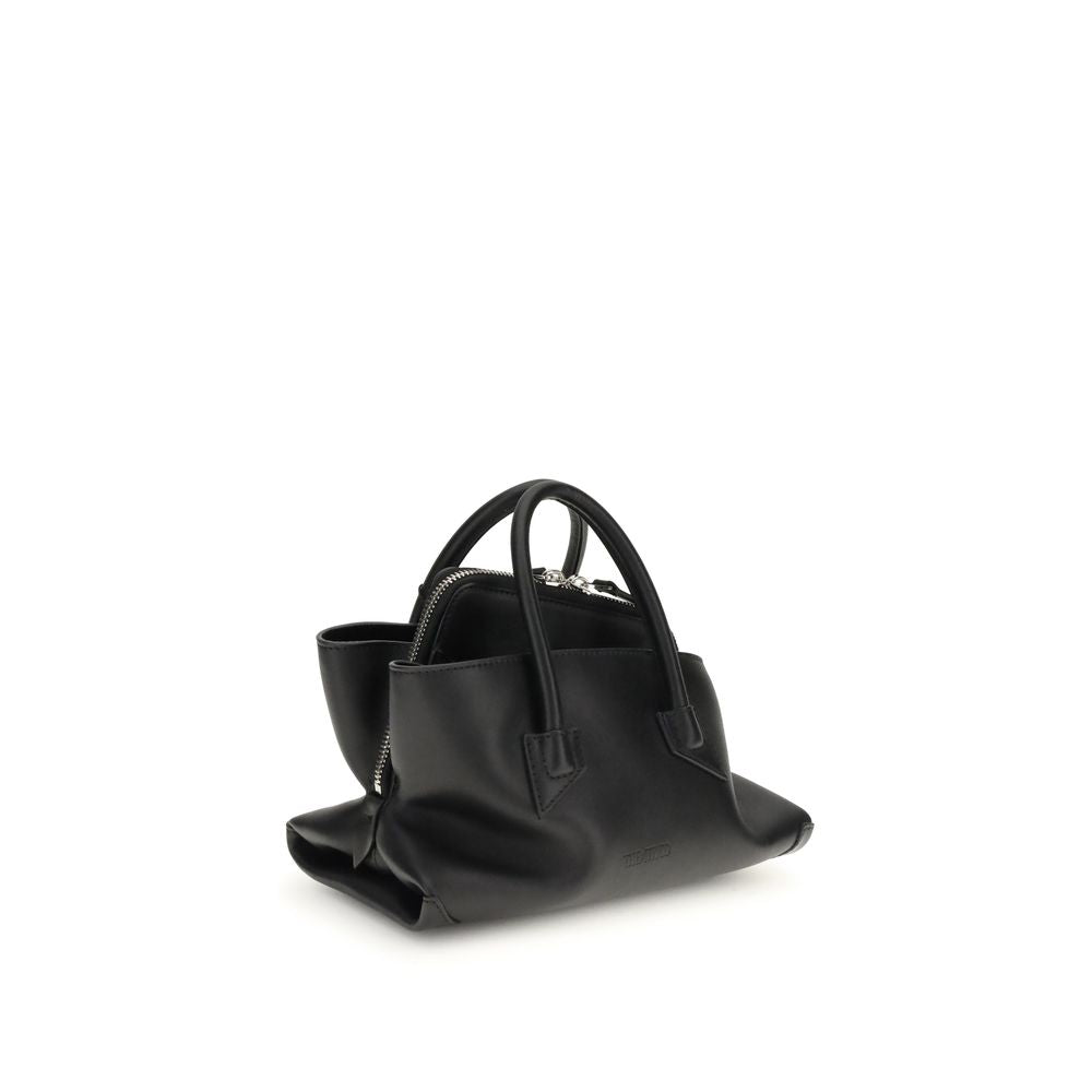 The Attico Schwarze Kalbsleder Bos Taurus Handtasche