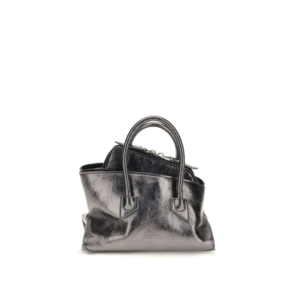 The Attico Graue Kalbsleder Bos Taurus Schultertasche