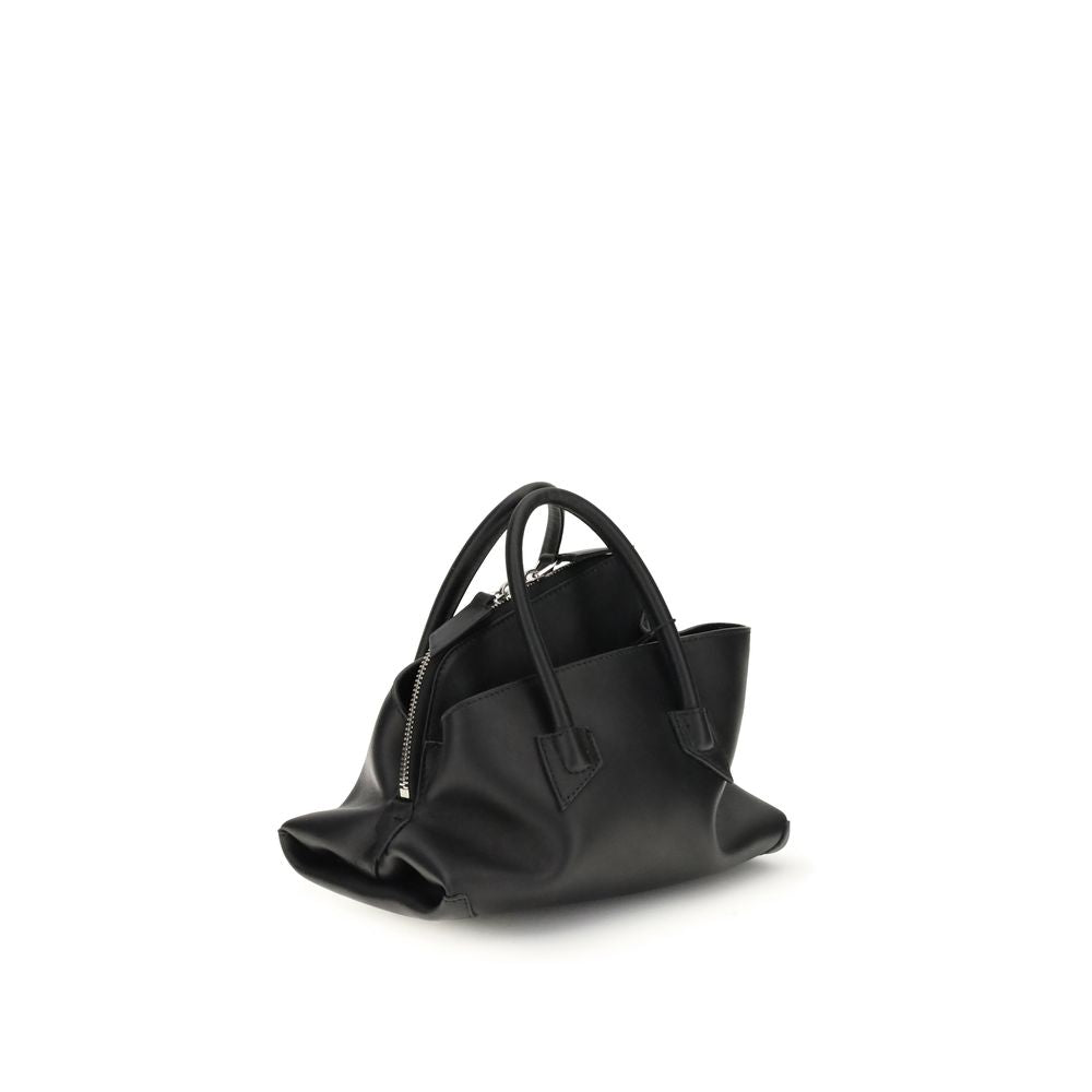 The Attico Schwarze Kalbsleder Bos Taurus Handtasche
