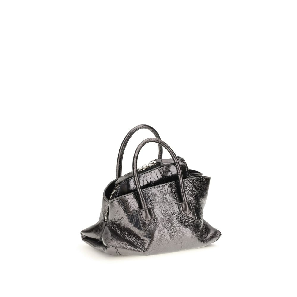 The Attico Graue Kalbsleder Bos Taurus Schultertasche
