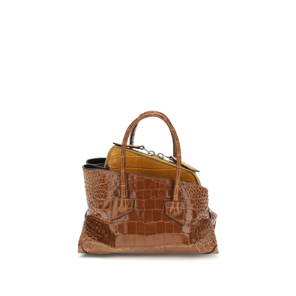 The Attico Braune Kalbsleder Bos Taurus Handtasche