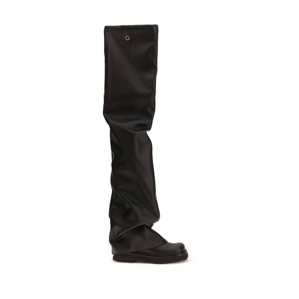 The Attico Schwarz Polyurethan Overknee-Stiefel