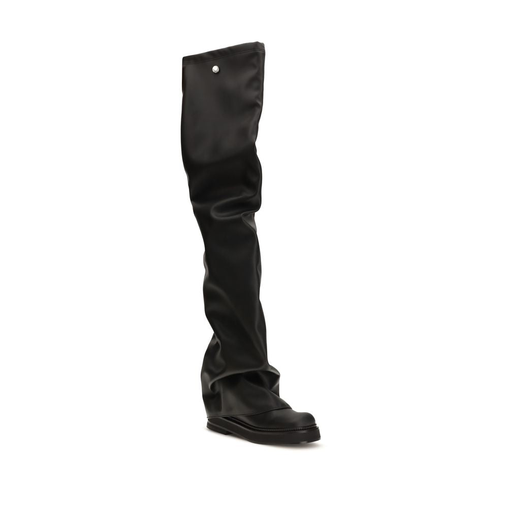 The Attico Schwarz Polyurethan Overknee-Stiefel
