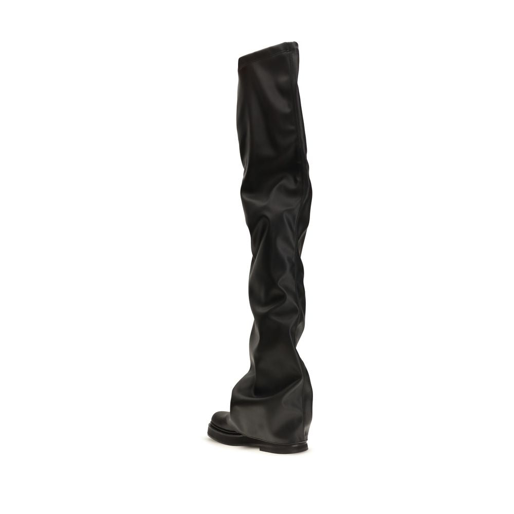 The Attico Schwarz Polyurethan Overknee-Stiefel