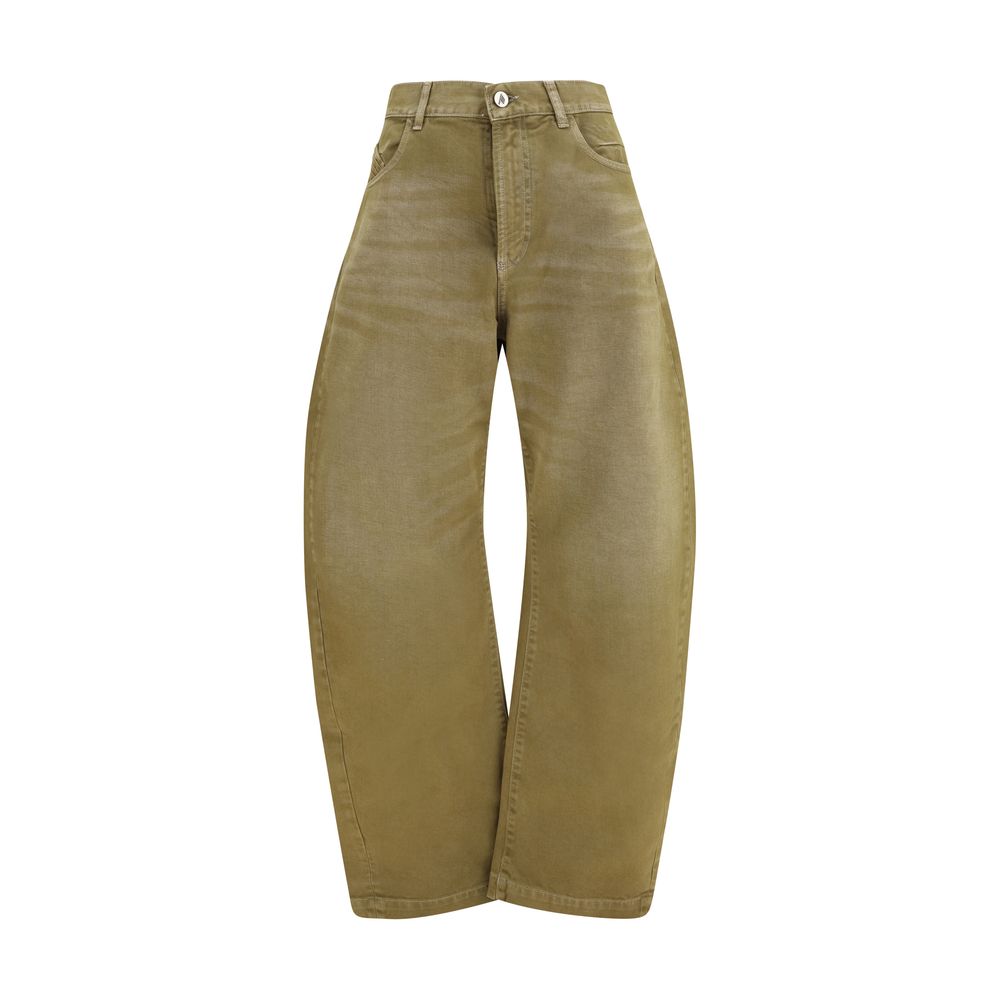The Attico Braune Baumwolljeans Denim